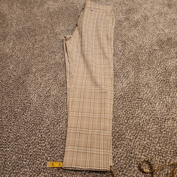 Tan Plaid Dress Pant Slacks - Picture 8 of 15